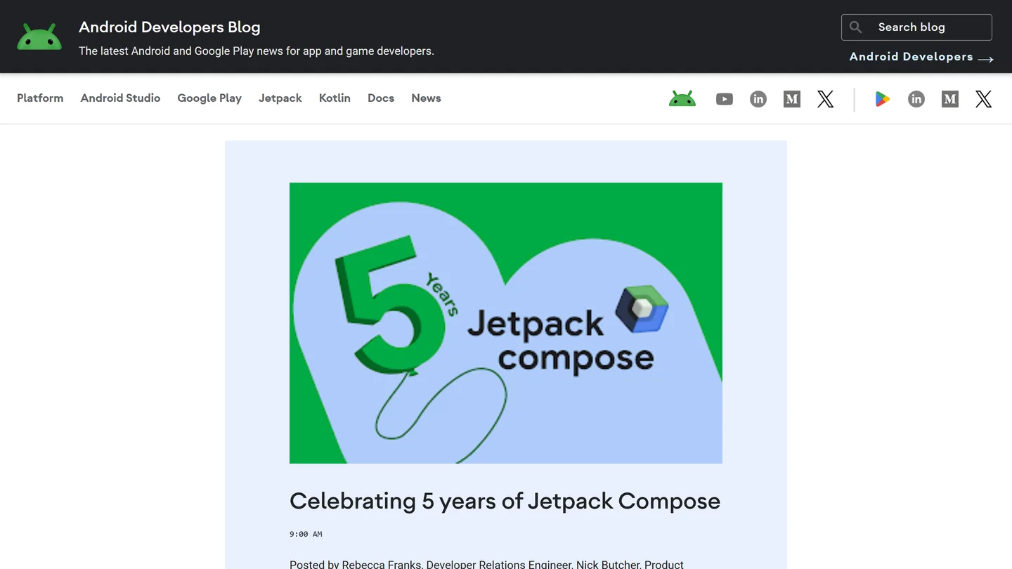 The Android Developers Blog, where the fee changes were announced