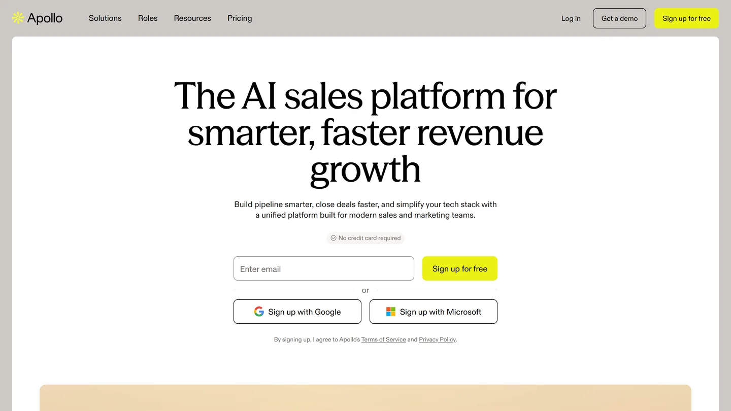 Apollo, a data source for signal-based outreach