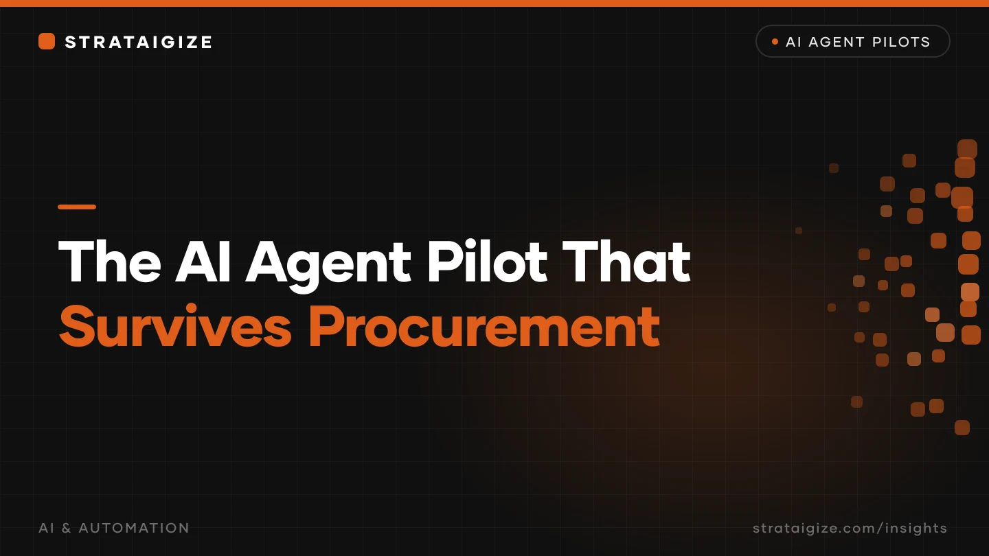 The AI Agent Pilot That Survives Procurement