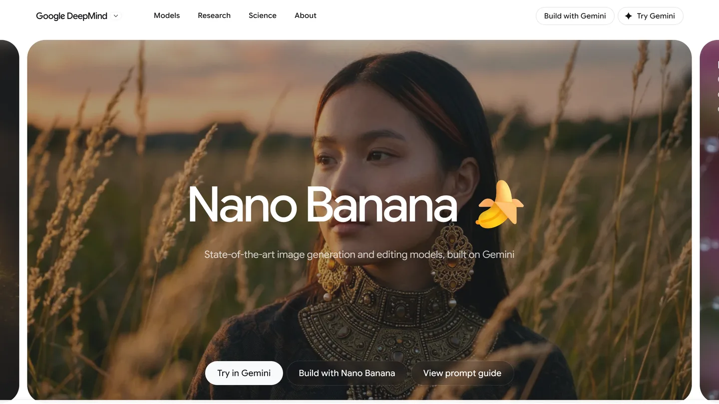 Google's announcement of the Gemini image model marketers call Nano Banana