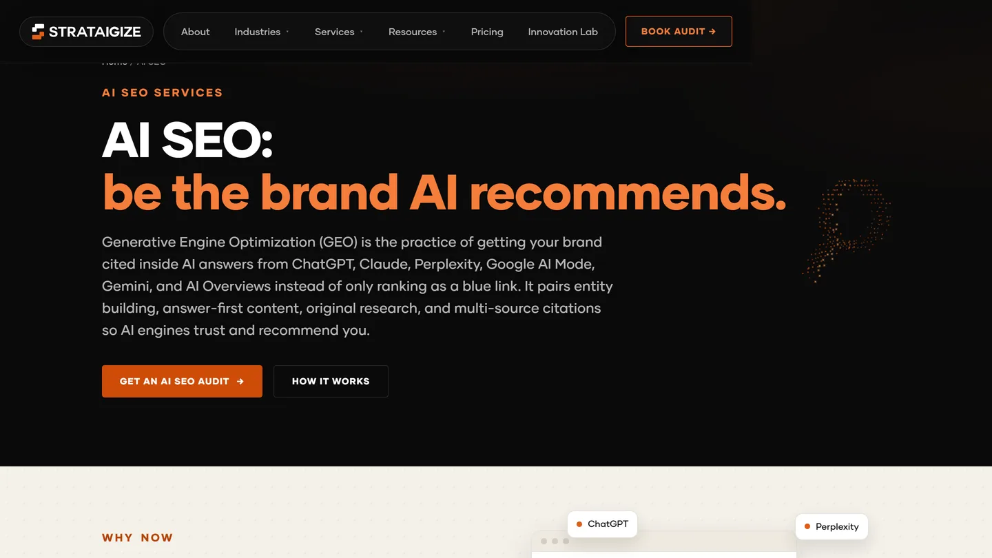 The GEO service page this method was built from